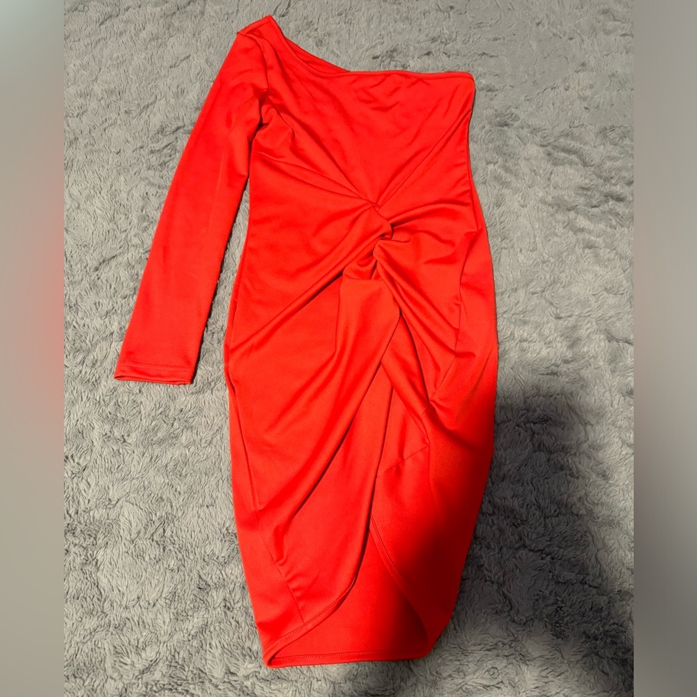 One Shoulder Ruched Bodycon Dress